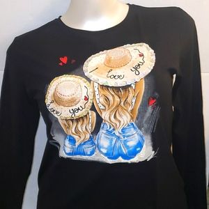 Vinizbena 3D-Shirt long Sleeve Black